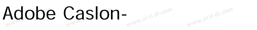 Adobe Caslon字体转换